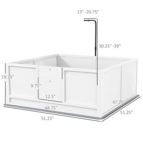 Box For Puppies With Pee Pad, Pig Rail, Adjustable Door For Small, Medium & Large Breed Dogs Birth