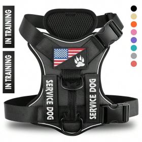 Reflective Breathable Solid Color Polyester Dog Strap