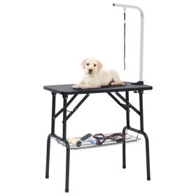 Dog Grooming Table Black and silver