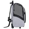 Pet Trolley Grey Fabric Collapsible Pet Trolley Rectangular