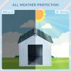 26" Plastic Dog House Outdoor with Air Vents, for Small Medium Dogs, Blue