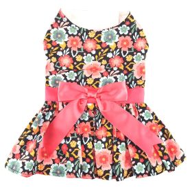 Blooming Blue and Peach Floral (Option: X-Small)