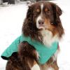 Alpine Flannel Dog Coat - Brown and Blue Plaid