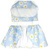 Blue Daisy Dog Dress with Matching Leash new Spring 2024
