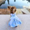 Blue Daisy Dog Dress with Matching Leash new Spring 2024