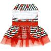 Cherry Stripe Harness Dress with Matching Leash New Spring 2024