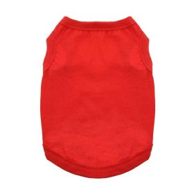100% Cotton Dog Tanks - Flame Scarlet Red (Option: X-Small)