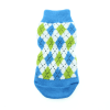 Non-Skid Dog Socks - Blue and Green Argyle