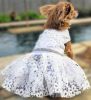 White Lace Wedding Dress w/Matching Leash