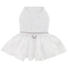 White Lace Wedding Dress w/Matching Leash (Option: X-Small)