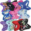 Wrap and Snap Hareness - Blue Daisy Print and Mesh Choke Free Step in Harness